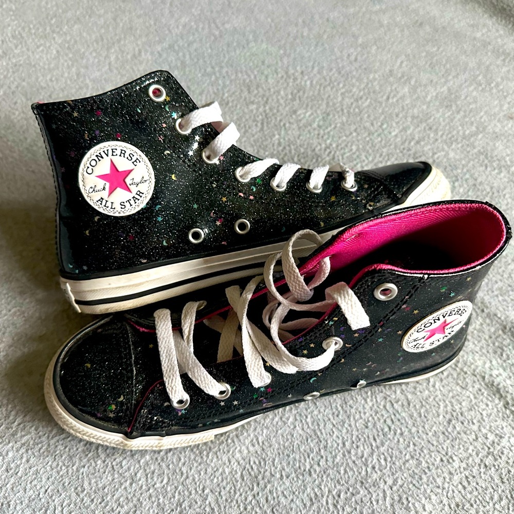 Converse Glitter Hightops Sz 3